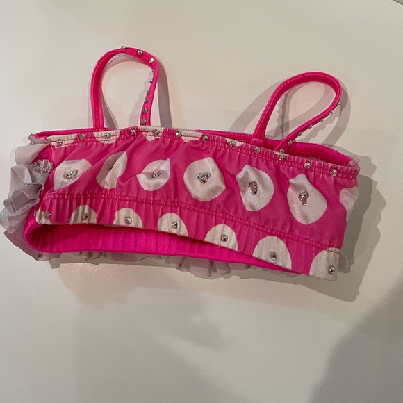 Pink and White Polka Dot Dance Top - Picture 4 of 7